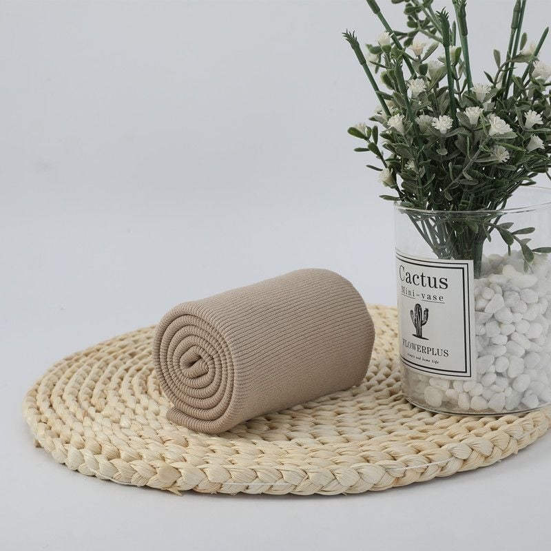 Памучна еластична рибено‑плетена тъкан за суитчър, с ръбове и маншети, шумопоглъщаща пяна