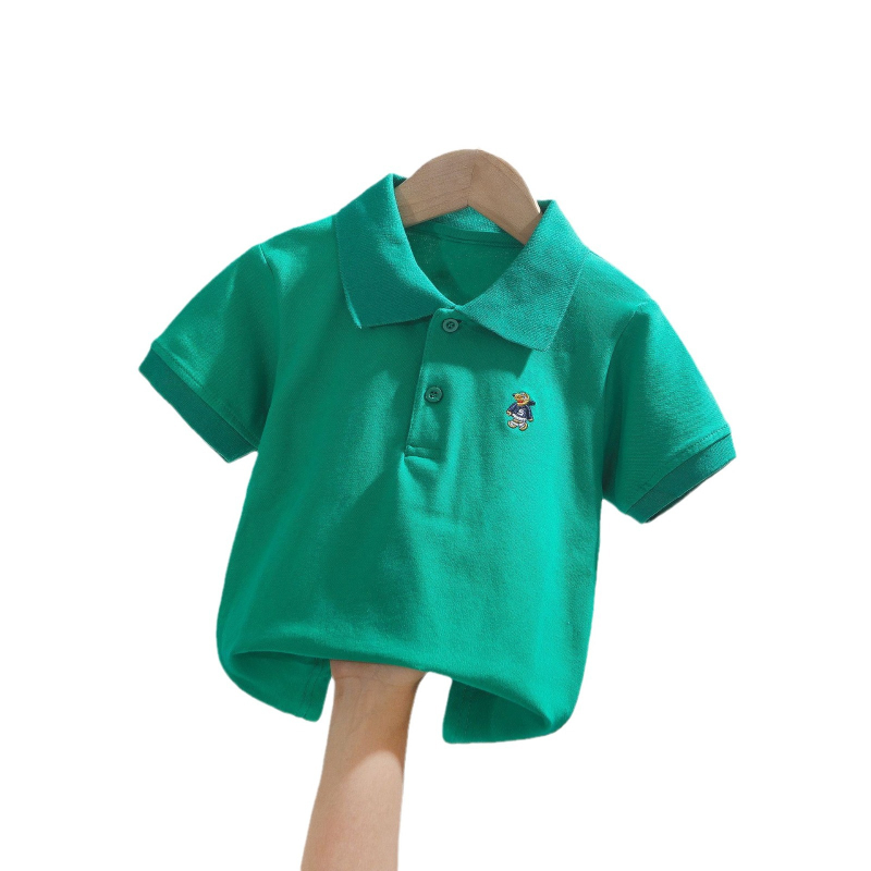 Παιδικό πόλο πουκάμισο, βαμβάκι, μονόχρωμο, unisex, καλοκαίρι (βαμβάκι; μονόχρωμο; unisex; καλοκαίρι)