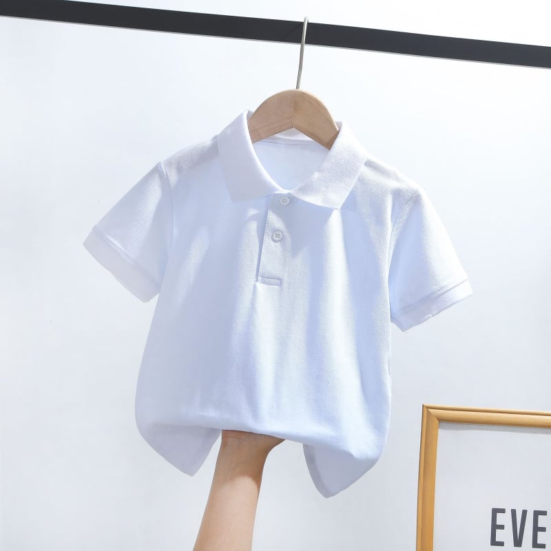 Παιδικό πόλο πουκάμισο, βαμβάκι, μονόχρωμο, unisex, καλοκαίρι (βαμβάκι; μονόχρωμο; unisex; καλοκαίρι)