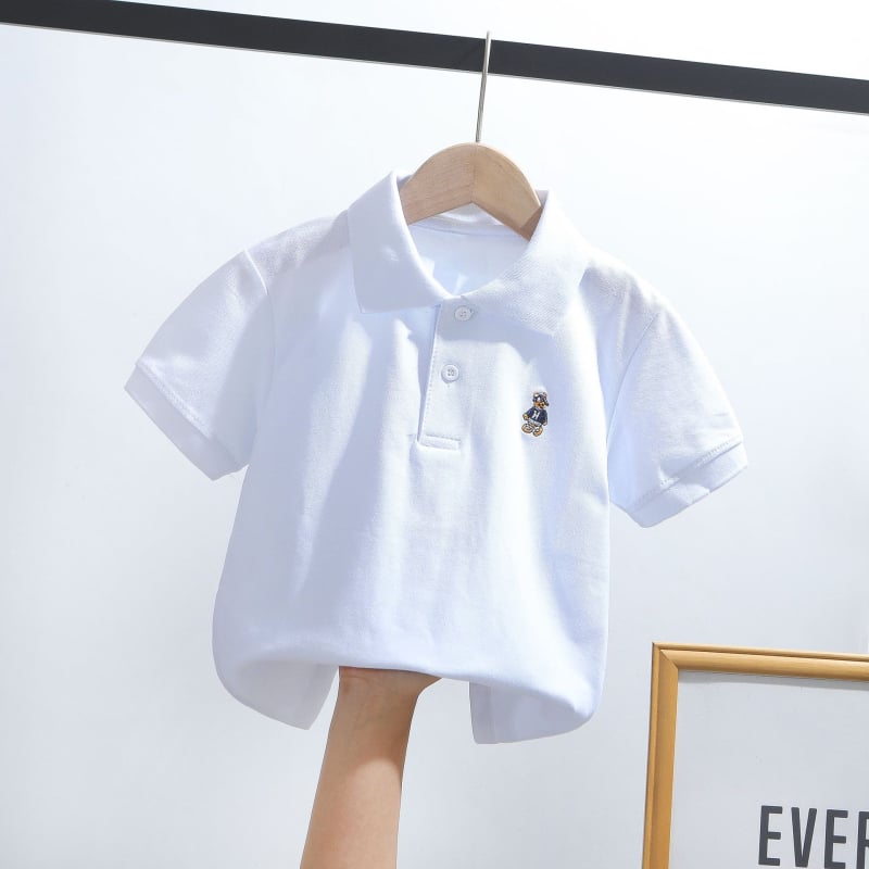 Παιδικό πόλο πουκάμισο, βαμβάκι, μονόχρωμο, unisex, καλοκαίρι (βαμβάκι; μονόχρωμο; unisex; καλοκαίρι)