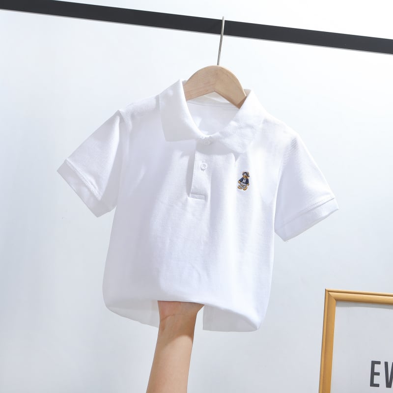 Παιδικό πόλο πουκάμισο, βαμβάκι, μονόχρωμο, unisex, καλοκαίρι (βαμβάκι; μονόχρωμο; unisex; καλοκαίρι)