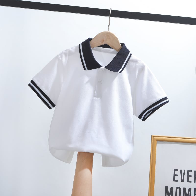 Παιδικό πόλο πουκάμισο, βαμβάκι, μονόχρωμο, unisex, καλοκαίρι (βαμβάκι; μονόχρωμο; unisex; καλοκαίρι)