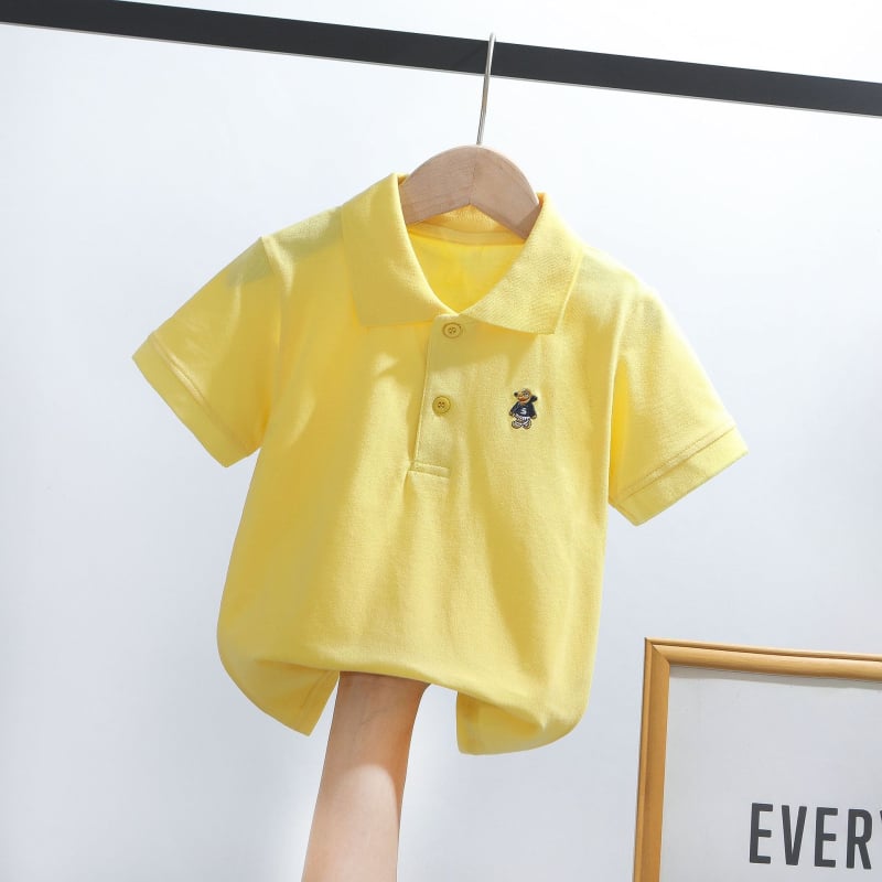 Παιδικό πόλο πουκάμισο, βαμβάκι, μονόχρωμο, unisex, καλοκαίρι (βαμβάκι; μονόχρωμο; unisex; καλοκαίρι)