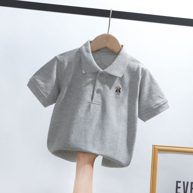 Παιδικό πόλο πουκάμισο, βαμβάκι, μονόχρωμο, unisex, καλοκαίρι (βαμβάκι; μονόχρωμο; unisex; καλοκαίρι)