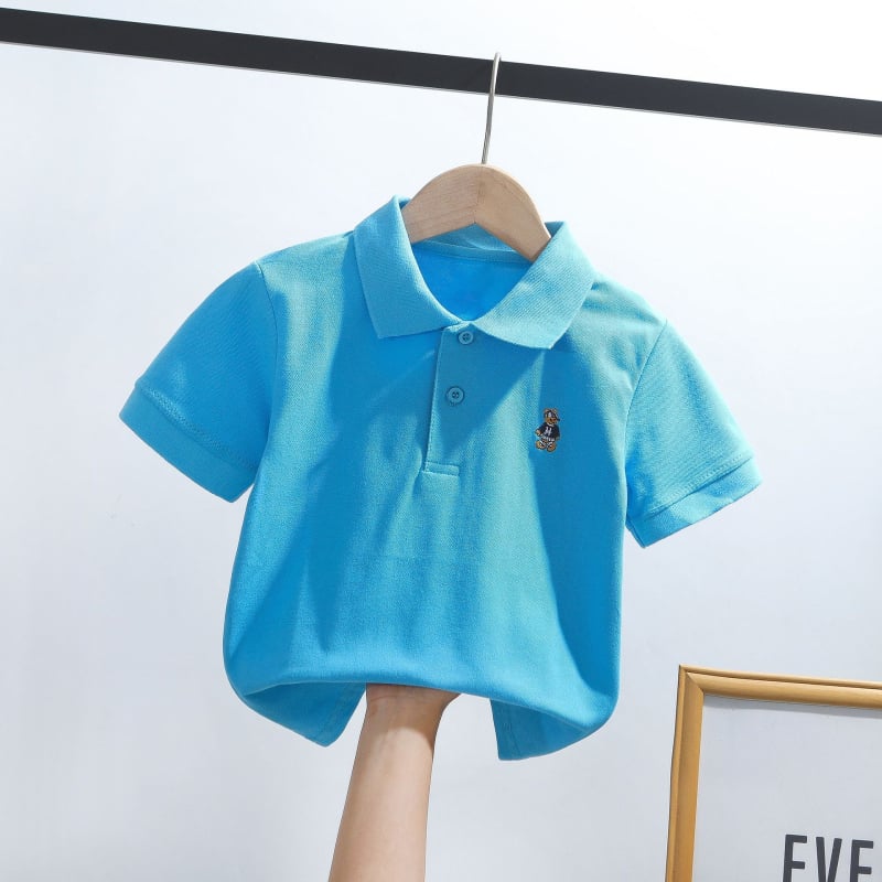 Παιδικό πόλο πουκάμισο, βαμβάκι, μονόχρωμο, unisex, καλοκαίρι (βαμβάκι; μονόχρωμο; unisex; καλοκαίρι)