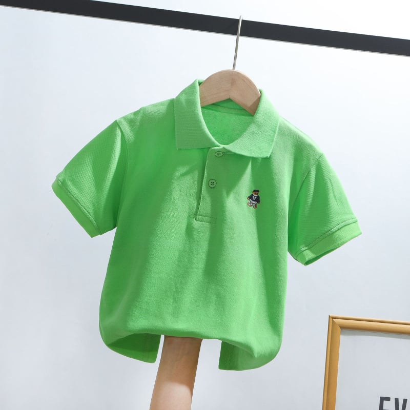 Παιδικό πόλο πουκάμισο, βαμβάκι, μονόχρωμο, unisex, καλοκαίρι (βαμβάκι; μονόχρωμο; unisex; καλοκαίρι)