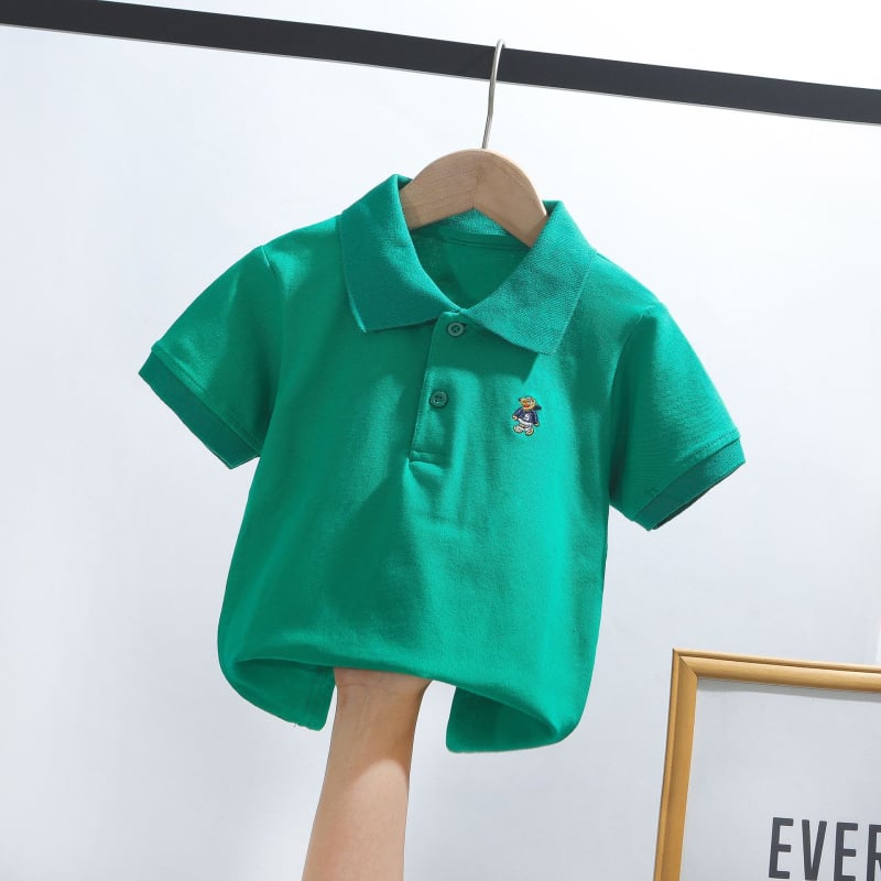 Παιδικό πόλο πουκάμισο, βαμβάκι, μονόχρωμο, unisex, καλοκαίρι (βαμβάκι; μονόχρωμο; unisex; καλοκαίρι)