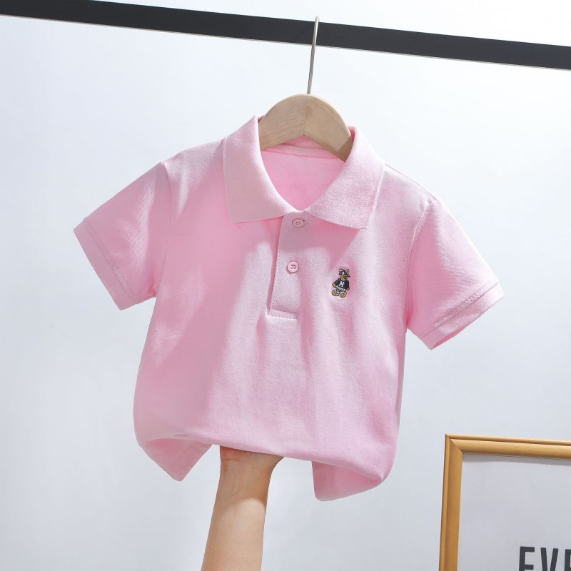 Παιδικό πόλο πουκάμισο, βαμβάκι, μονόχρωμο, unisex, καλοκαίρι (βαμβάκι; μονόχρωμο; unisex; καλοκαίρι)