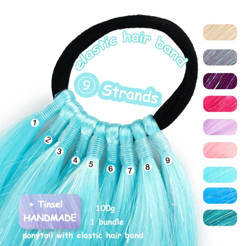 Fujia Perucă cu coadă – bucle de păr, sârmă rezistentă la temperaturi, proces mecanic, fără perm sau vopsire, pentru doamne