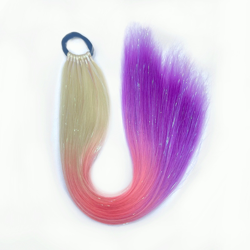 Fujia Perucă cu coadă – bucle de păr, sârmă rezistentă la temperaturi, proces mecanic, fără perm sau vopsire, pentru doamne