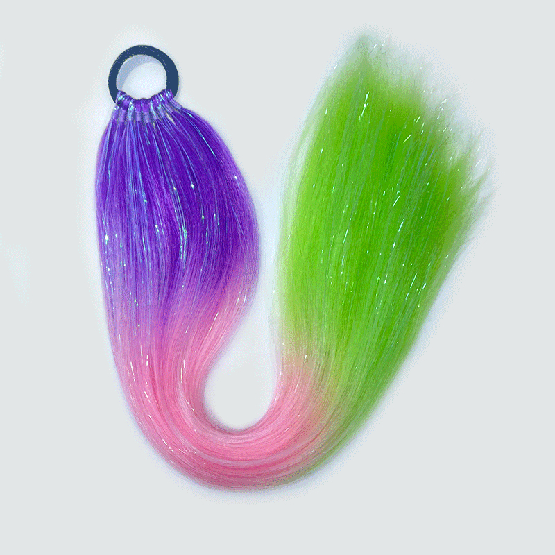 Fujia Perucă cu coadă – bucle de păr, sârmă rezistentă la temperaturi, proces mecanic, fără perm sau vopsire, pentru doamne