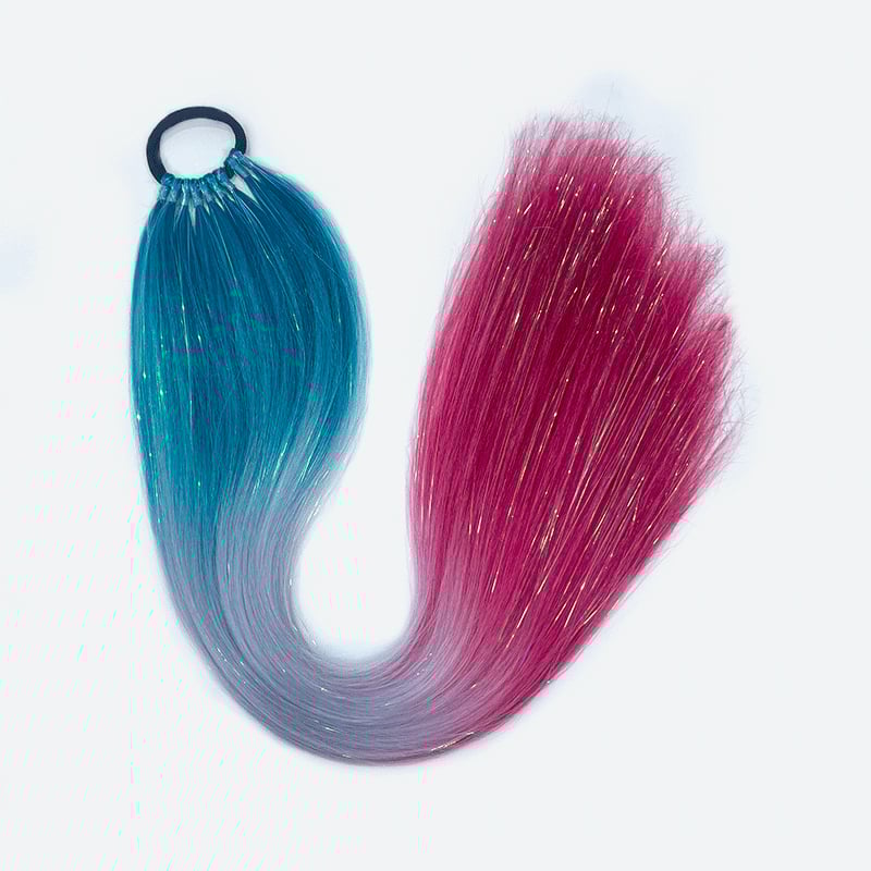 Fujia Perucă cu coadă – bucle de păr, sârmă rezistentă la temperaturi, proces mecanic, fără perm sau vopsire, pentru doamne