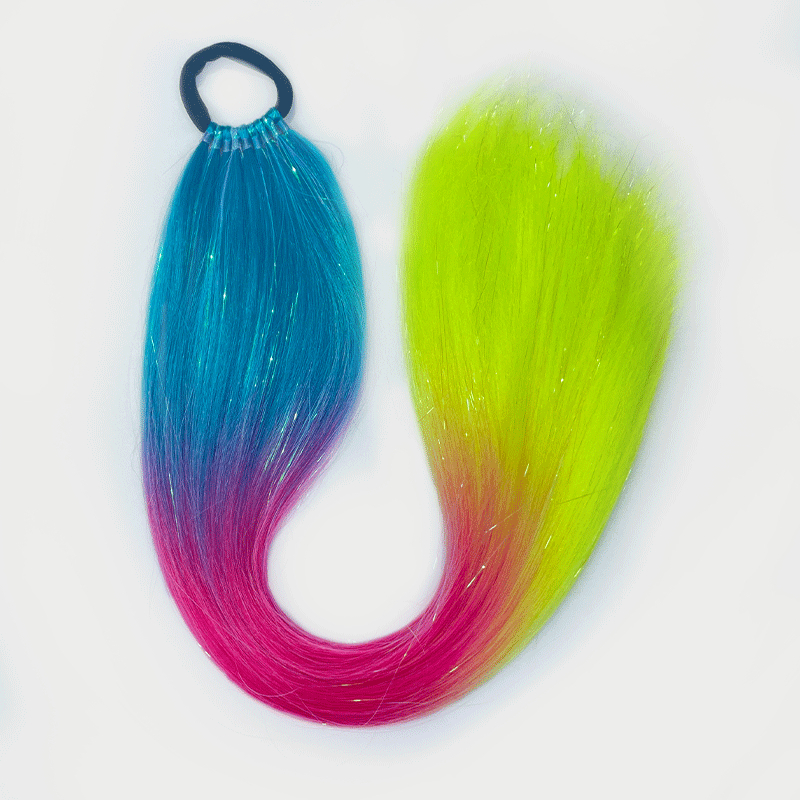 Fujia Perucă cu coadă – bucle de păr, sârmă rezistentă la temperaturi, proces mecanic, fără perm sau vopsire, pentru doamne