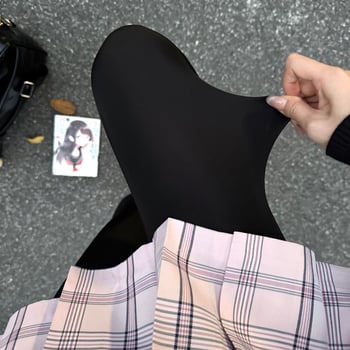 JK-stílusú bélelt harisnya fleece-béléssel, vastag téli harisnya nőknek (fleece-bélés, vastagság, téli meleg, JK-stílus, lábfejjel)