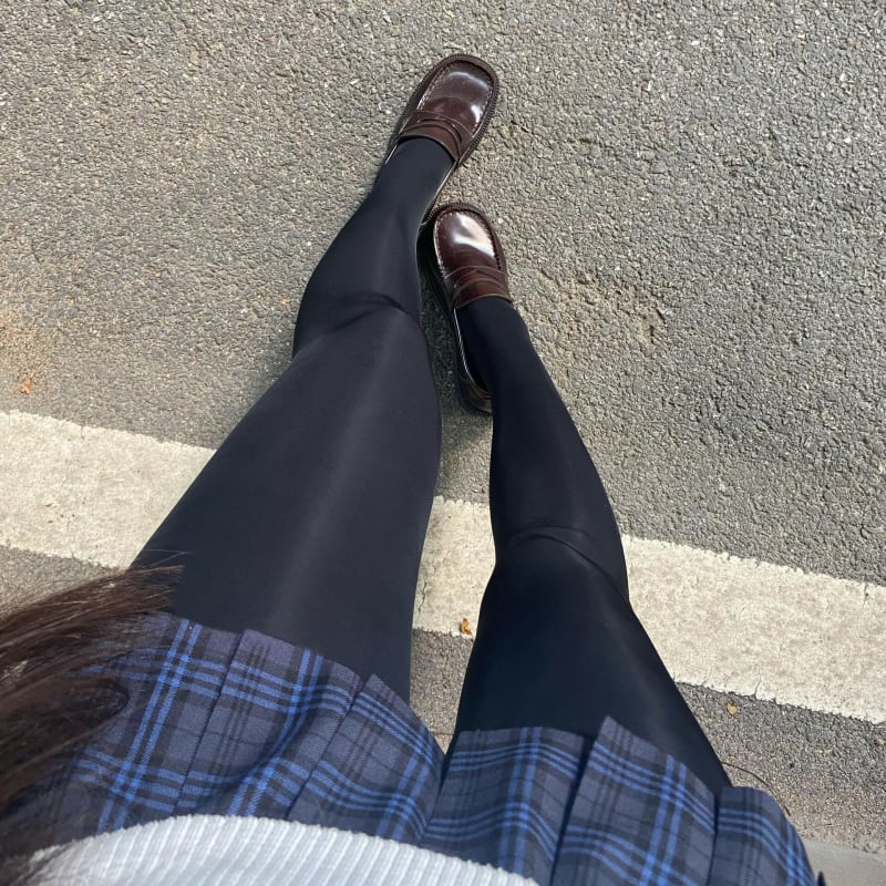 JK-stílusú bélelt harisnya fleece-béléssel, vastag téli harisnya nőknek (fleece-bélés, vastagság, téli meleg, JK-stílus, lábfejjel)