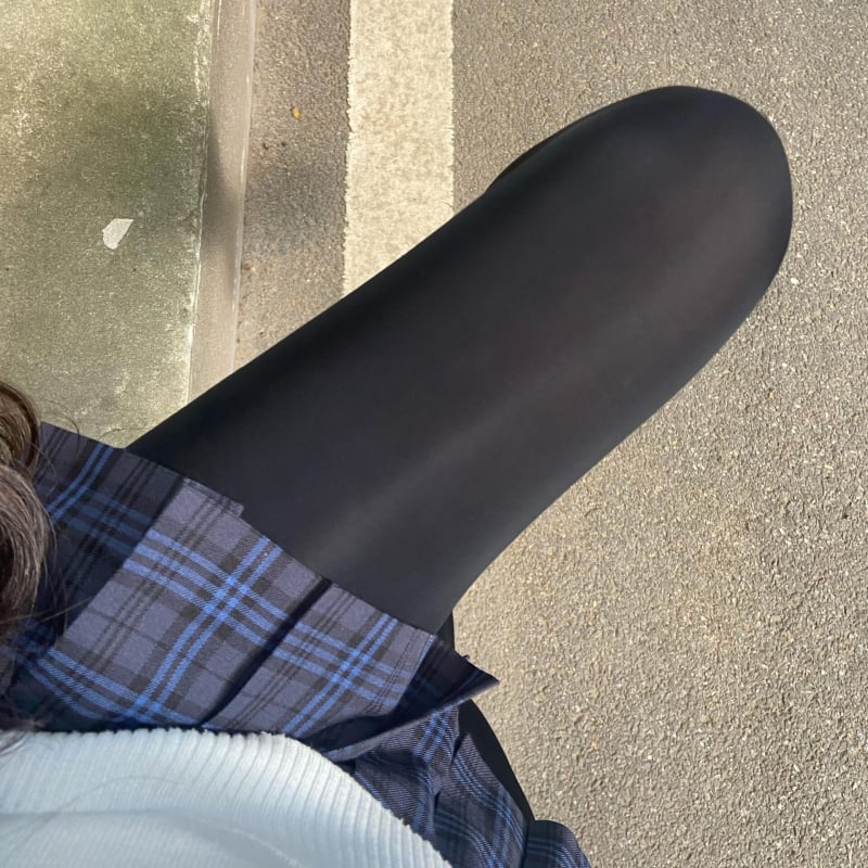 JK-stílusú bélelt harisnya fleece-béléssel, vastag téli harisnya nőknek (fleece-bélés, vastagság, téli meleg, JK-stílus, lábfejjel)