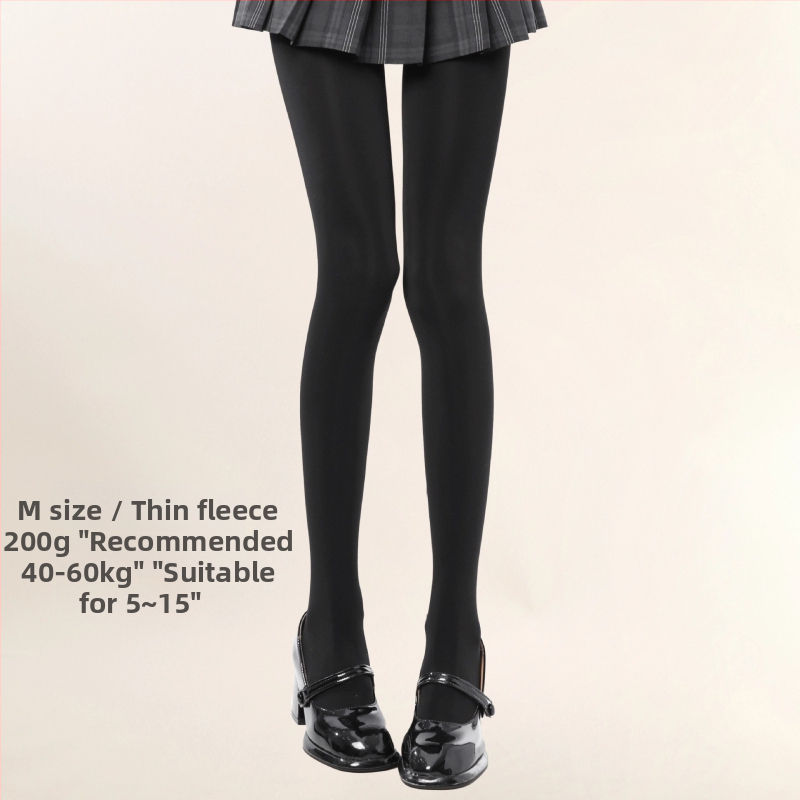 JK-stílusú bélelt harisnya fleece-béléssel, vastag téli harisnya nőknek (fleece-bélés, vastagság, téli meleg, JK-stílus, lábfejjel)