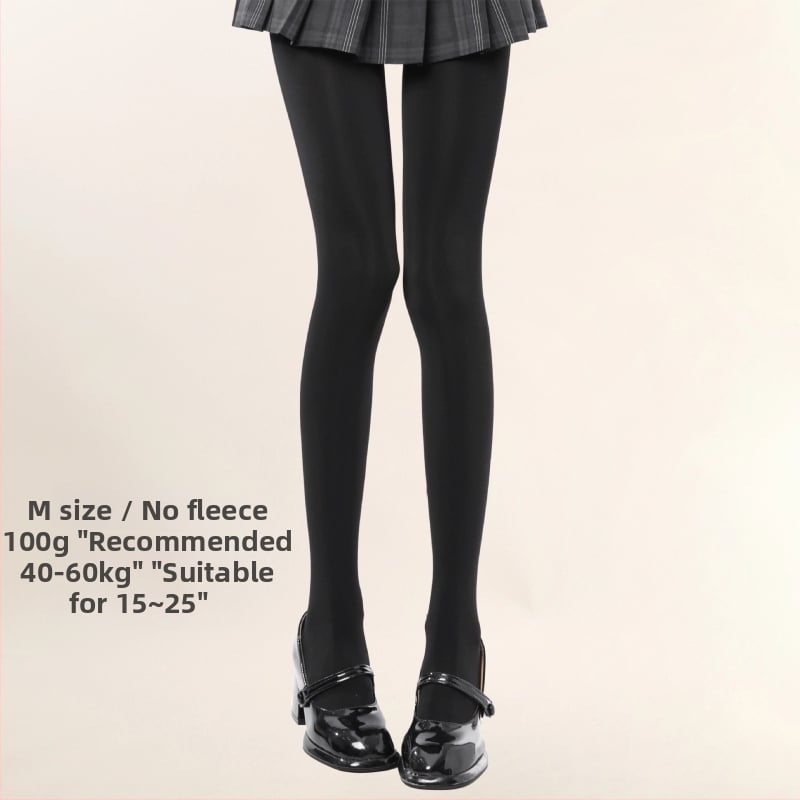 JK-stílusú bélelt harisnya fleece-béléssel, vastag téli harisnya nőknek (fleece-bélés, vastagság, téli meleg, JK-stílus, lábfejjel)