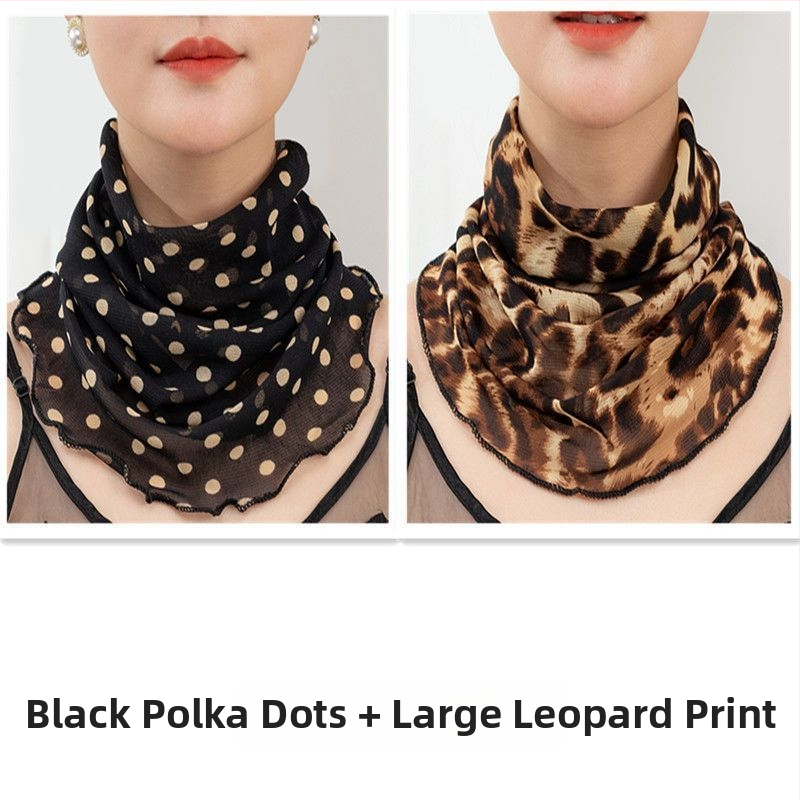 Nyakmelegítő sál poliészterből, chiffon béléssel, normál szélesség, Pure Desire stílus, tavasz 2022