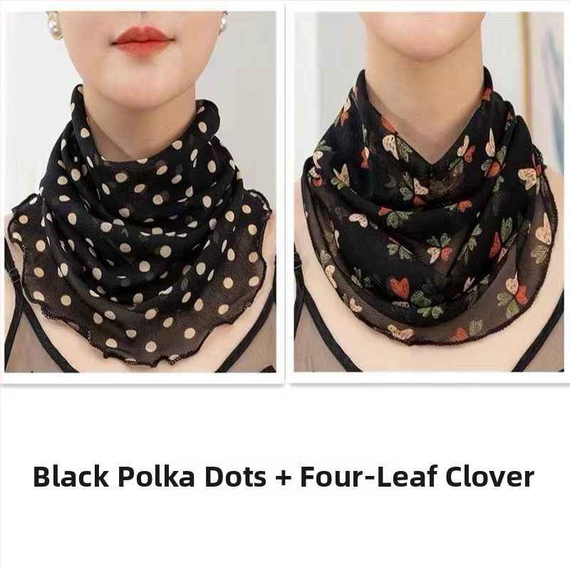 Nyakmelegítő sál poliészterből, chiffon béléssel, normál szélesség, Pure Desire stílus, tavasz 2022