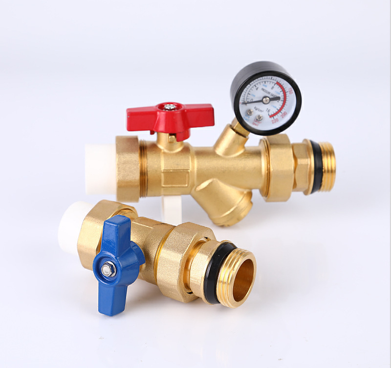 Geotermálny ručný intelligentný integrovaný meďový rozdeľovač vody DF8303 s manuálnym a elektrickým aktuátorom regulácie, závitové pripojenie, prevádzková teplota 5–90°C, hlavný DN25.