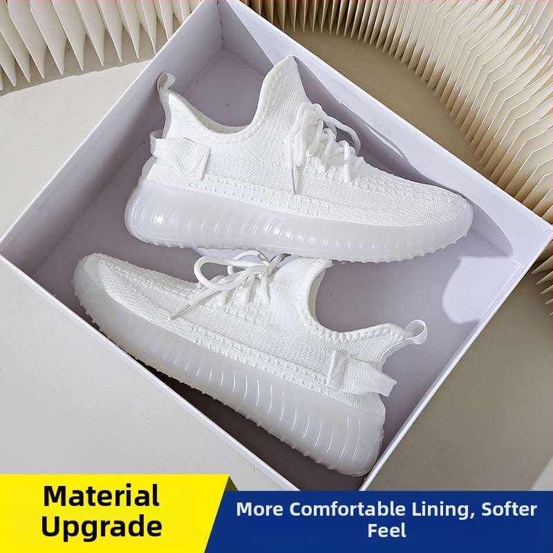 Γυναικεία casual παπούτσια για βόλτες: ελαφριά, διαπνέοντα, άνω μέρος από ελαστικό ύφασμα, μεσαίο ύψος, κορδόνια