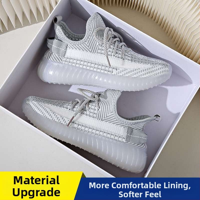 Γυναικεία casual παπούτσια για βόλτες: ελαφριά, διαπνέοντα, άνω μέρος από ελαστικό ύφασμα, μεσαίο ύψος, κορδόνια