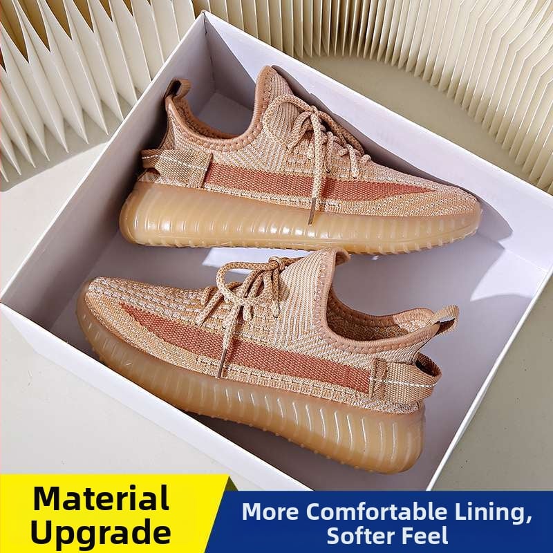 Γυναικεία casual παπούτσια για βόλτες: ελαφριά, διαπνέοντα, άνω μέρος από ελαστικό ύφασμα, μεσαίο ύψος, κορδόνια