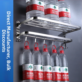 304 rozsdamentes acél törölközőtartó, polírozott felület, hat darabos készlet, modern minimalista fürdőszoba