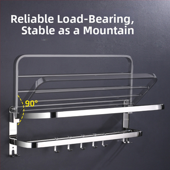 304 rozsdamentes acél törölközőtartó, polírozott felület, hat darabos készlet, modern minimalista fürdőszoba