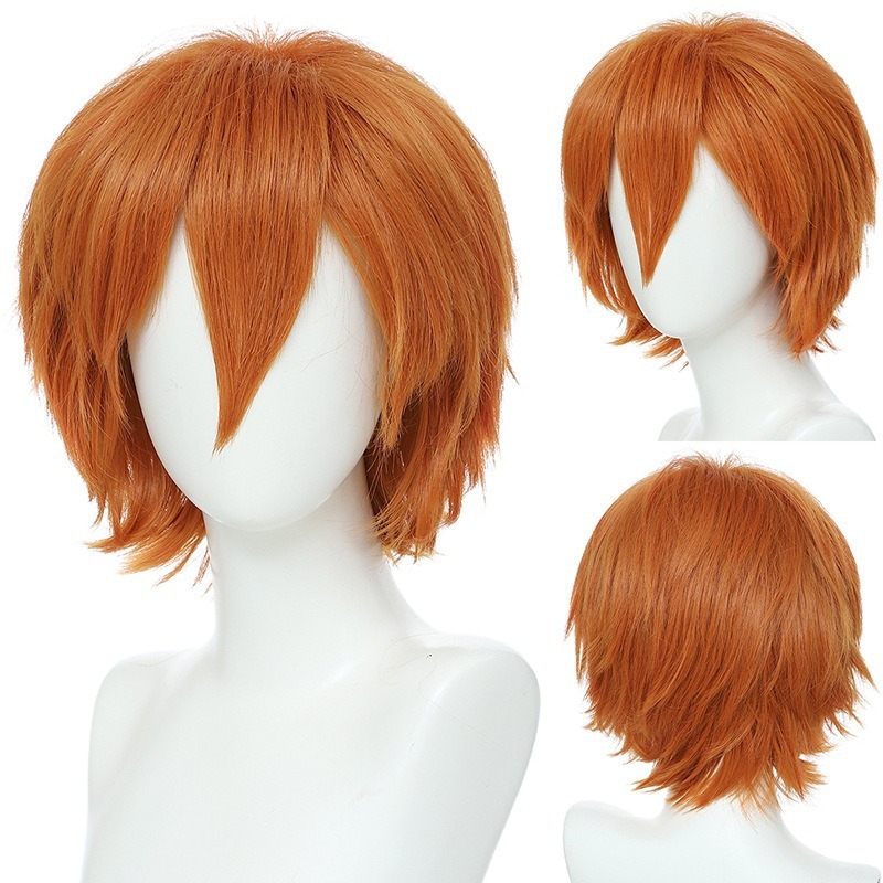 Περούκα - κοντό ίσιο μαλλί, διαμόρφωση προσώπου, αφράτη και πυκνή, υλικό μαλλιών: K silk/p silk