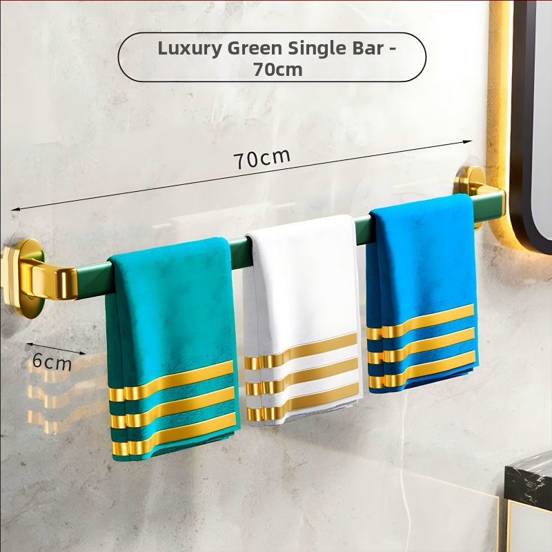 Fúrás nélküli falra szerelhető törölközőtartó, műanyagból, egyrudas, CE-tanúsítvánnyal