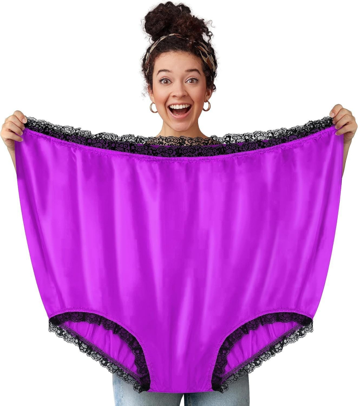 Unisex saténové Granny nohavičky – Nové a zábavné spodné prádlo na Halloween a rolové hry, 100% satén, jar 2022, vhodné pre vek 25–29