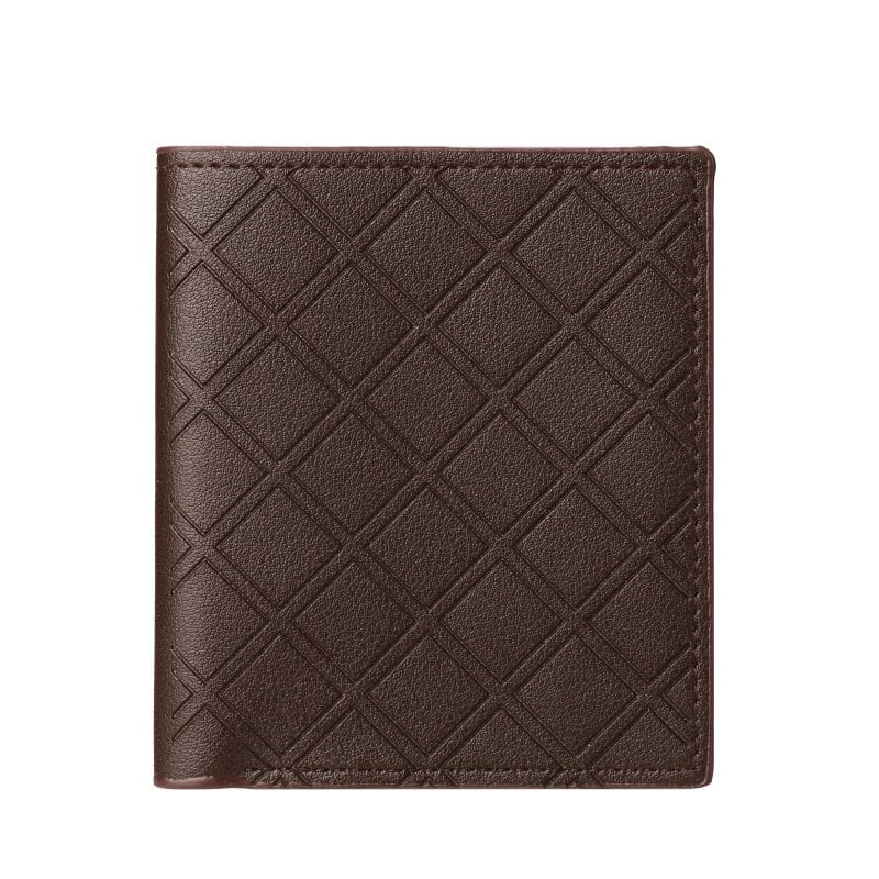 Férfi PU pénztárca, káró mintázat, ultra könnyű és kopásálló, 2024 ősz