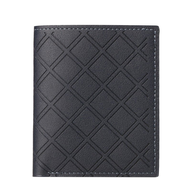 Férfi PU pénztárca, káró mintázat, ultra könnyű és kopásálló, 2024 ősz