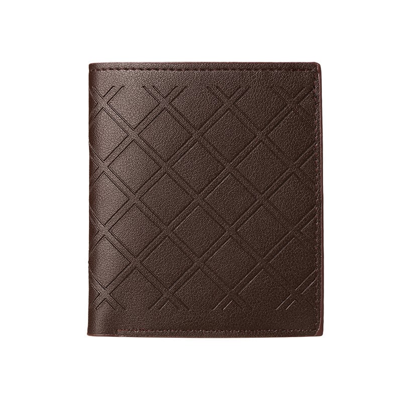 Férfi PU pénztárca, káró mintázat, ultra könnyű és kopásálló, 2024 ősz