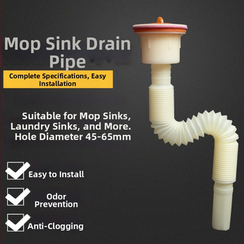 Univerzálny odtokový set pre mop drez a rôzne umývadlá, odtoková trubka typu P, CE certifikát, univerzálny súbor príslušenstva