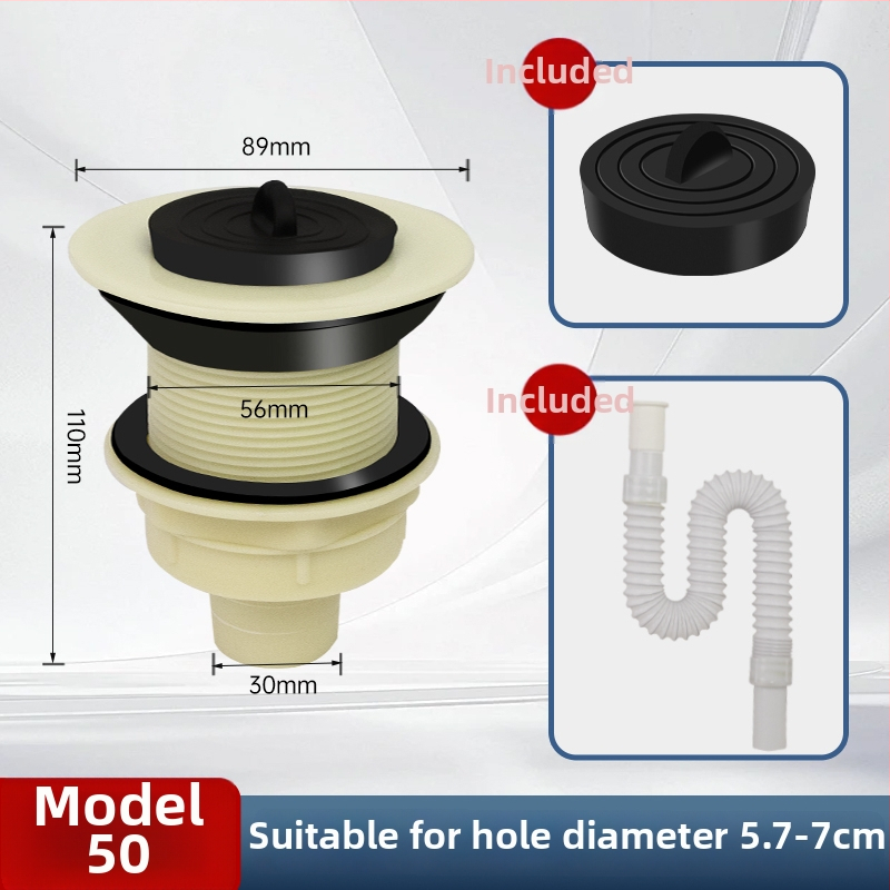 Univerzálny odtokový set pre mop drez a rôzne umývadlá, odtoková trubka typu P, CE certifikát, univerzálny súbor príslušenstva