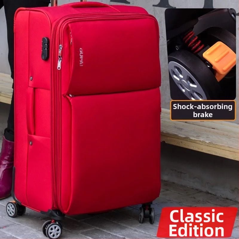 Veľkokapacitný kufor z Oxford textílie – Unisex, zapínanie na zips, univerzálne kolieska, zámok