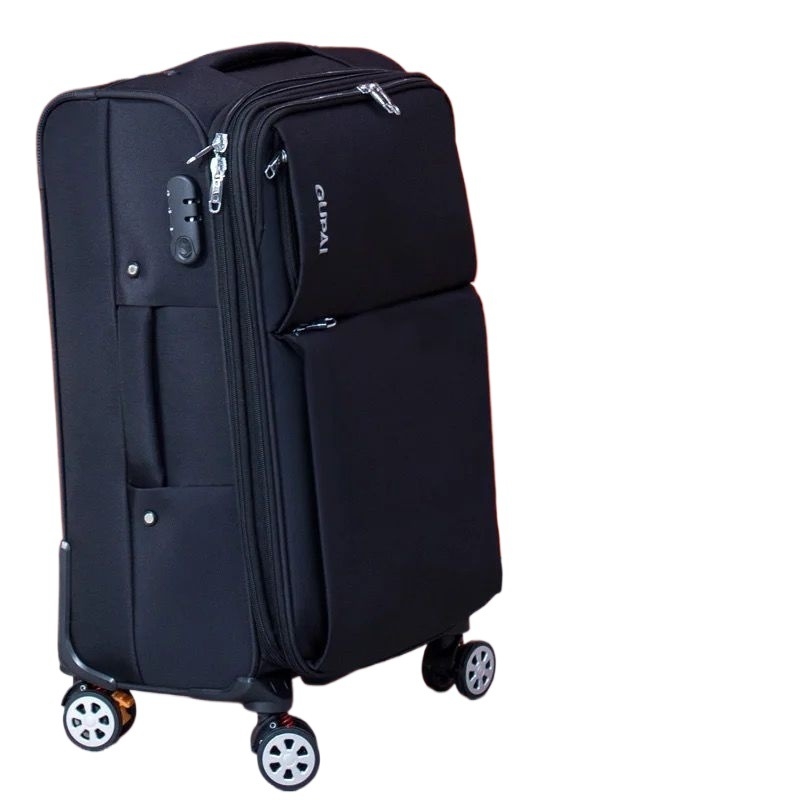 Veľkokapacitný kufor z Oxford textílie – Unisex, zapínanie na zips, univerzálne kolieska, zámok