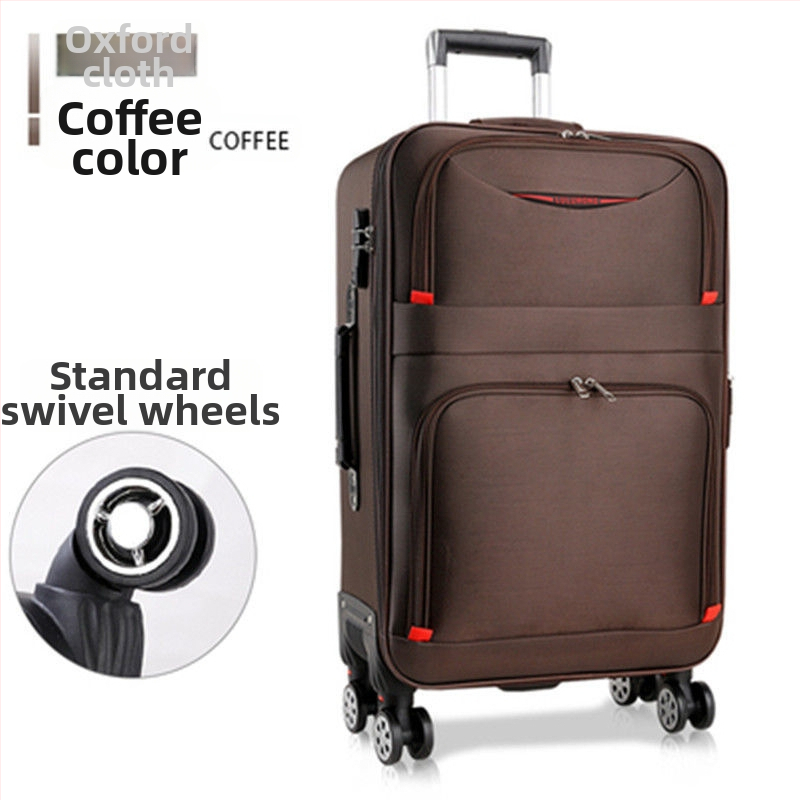 Veľkokapacitný kufor z Oxford textílie – Unisex, zapínanie na zips, univerzálne kolieska, zámok