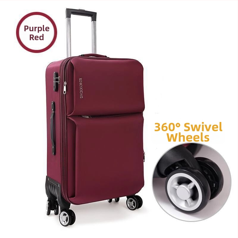 Veľkokapacitný kufor z Oxford textílie – Unisex, zapínanie na zips, univerzálne kolieska, zámok