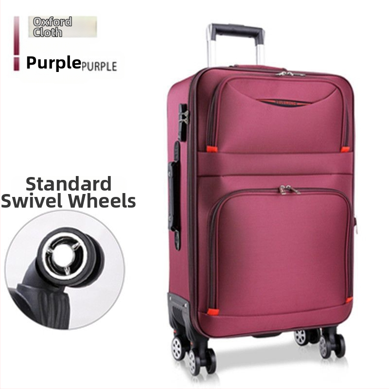 Veľkokapacitný kufor z Oxford textílie – Unisex, zapínanie na zips, univerzálne kolieska, zámok