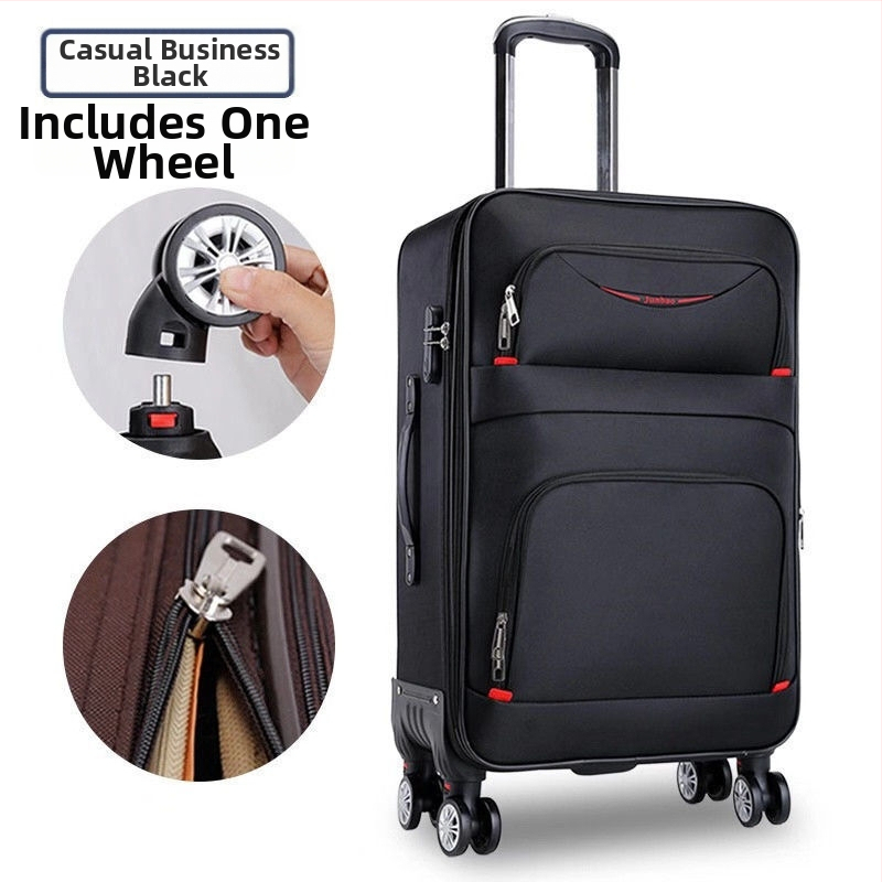 Veľkokapacitný kufor z Oxford textílie – Unisex, zapínanie na zips, univerzálne kolieska, zámok