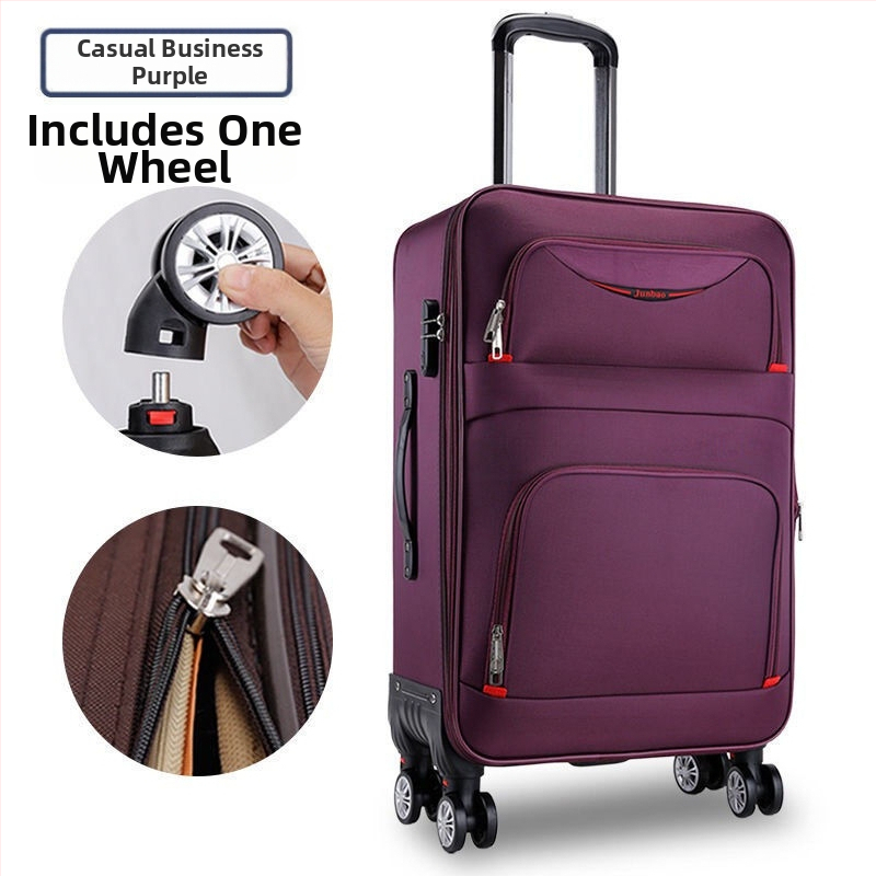 Veľkokapacitný kufor z Oxford textílie – Unisex, zapínanie na zips, univerzálne kolieska, zámok