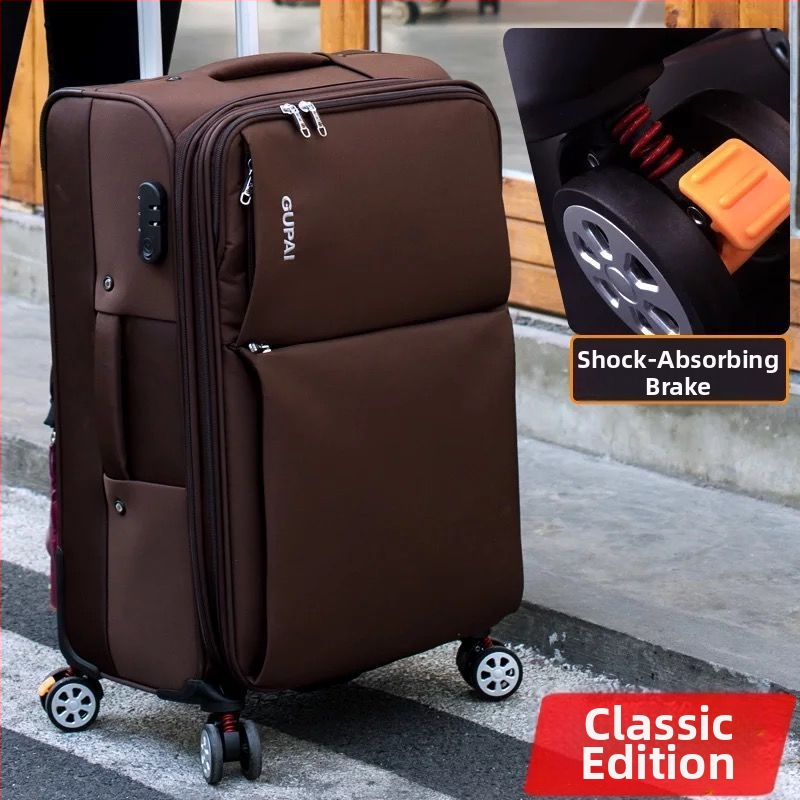 Veľkokapacitný kufor z Oxford textílie – Unisex, zapínanie na zips, univerzálne kolieska, zámok