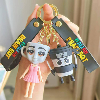 Κλειδάκι σιλικόνης με καρτούν σχέδιο, φιγούρα με παπούτσια και καρχαρία ανάμεσα σε θαλάσσια είδη; ιδανικό δώρο (Υλικό: Σιλικόνη; Στυλ: Καρτούν; Ευκαιρίες δώρων: γάμοι, γενέθλια, ενθύμιο ταξιδιού, αποφοίτηση)