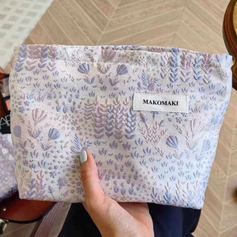 Vászon kozmetikai táska nőknek, hordozható, nagy kapacitású rendező a sminkhez és a higiéniai termékekhez, belső béléssel.