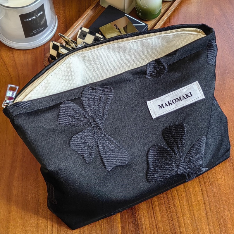 Vászon kozmetikai táska nőknek, hordozható, nagy kapacitású rendező a sminkhez és a higiéniai termékekhez, belső béléssel.