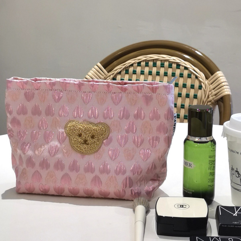 Vászon kozmetikai táska nőknek, hordozható, nagy kapacitású rendező a sminkhez és a higiéniai termékekhez, belső béléssel.